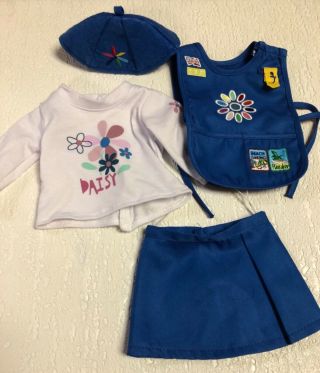 Doll Clothes - Daisy Girl Scout Uniform - Fits American Girl & Most 18 " Dolls
