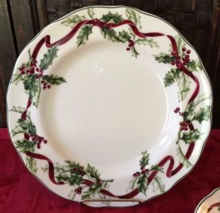 Charter Club Winter Garland 11 2/8 " Dinner Plate Exc - Priority Or