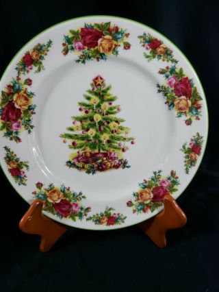 Royal Albert Old Country Roses Holiday Classic Christmas Tree Plate 9”