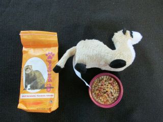Our Generation Ferret Pet Set With Food,  And Food Bowl/dish,  Battat Toy