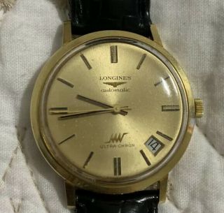 Longines Ultra - Chron Automatic 18 K Solid Gold Watch
