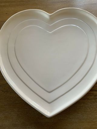 Happy Chic By Jonathan Adler Large White Heart Platter