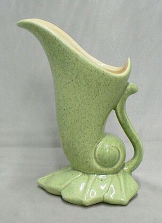 Red Wing Pottery Speckled Green Vase 1356