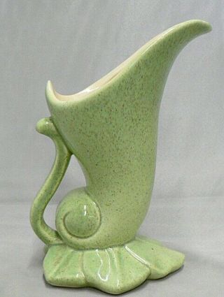 RED WING POTTERY SPECKLED GREEN VASE 1356 2