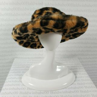 Hat Mattel Barbie Fashion Doll Size Faux Leopard Fur Hat Accessory For Diorama