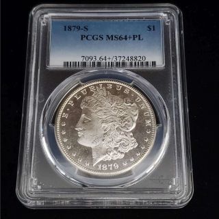 1879 S Us Morgan Silver $1 One Dollar Pcgs Ms64,  Pl Better Date Coin Kv8820