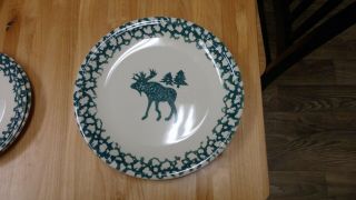 Folk Craft Moose Country 2 Dinner Plates