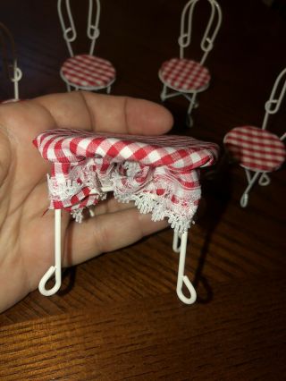 Dollhouse Miniature Table & Chairs Set 1:12 Ice Cream Parlor 3
