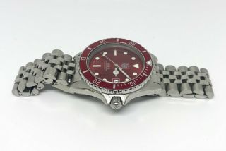 Vintage,  Red Men ' s Tag Heuer 1000 980.  029L Professional Watch Travel Box Modified 6