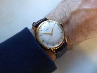 Vintage Gubelin Swiss Hand Winding 14 Carat Gold Watch,