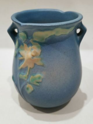 Roseville Pottery Columbine Vase Blue 12 - 4 "