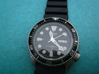 Seiko Diver " Turtle " 6306 - 7001 (1977) 150m Automatic Vintage Watch Black Dial