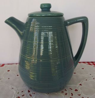 Vintage Mccoy Usa Country Blue Coffee Pot/teapot/pitcher W/lid,  7 1/4 " Tall