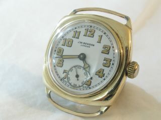 Vintage Swiss J.  W.  Benson 9ct Solid Gold Cyma 15 Jewels Hand Winding Wrist Watch 2