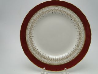 Royal Worcester Regency Ruby 8in Salad Plate (s) Hand Painted Bone China