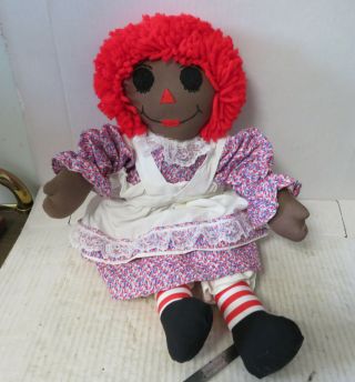 Black African American Raggedy Ann Doll 15 "