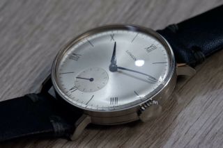 Vintage Longines Stainless Steel With 12.  68z Movement,  Bauhaus Style