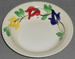 Blue Ridge Handpainted Carnival Pattern Candlewick Vegetable/serving Bowl