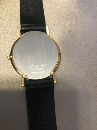 Vintage Movado Ultra Thin Museum Watch Black 87 - 50 - 882 6