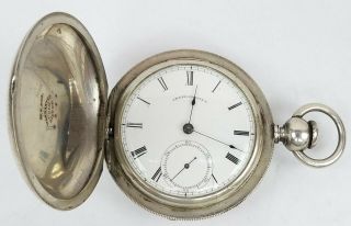 1867 Waltham Ps Bartlett Coin Silver Pocket Watch 18s Mod 1857 Key Wind Runs 11j