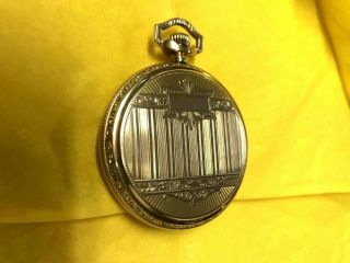 Antique 1916 Elgin Pocket Watch,  16 Size,  17j,  3 Finger Bridge,  Gf Case,  Extra Fine