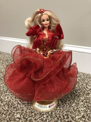 1993 Happy Holidays Barbie Doll Special Edition By Mattel 10824 Blond