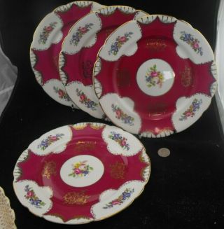 Set Of 4 Royal Stafford Bone China Dinner Plates England