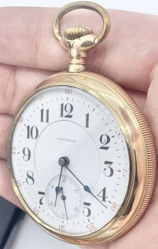 1901 18s 17j Waltham Appleton Tracy & Co.  Gold Filled Pocket Watch 2