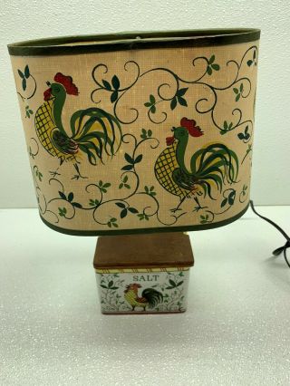 Py Ucagco Provincial Rooster And Roses Salt Box Light