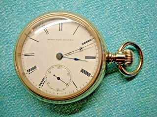 About Serviced " Sidewinder,  " 1882 Elgin 18s Model 3 Pocket Watch,  11 Jewel