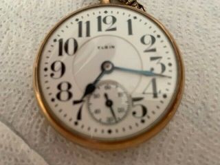 Elgin Antique Pocket Watch With Chain/knife Off And On