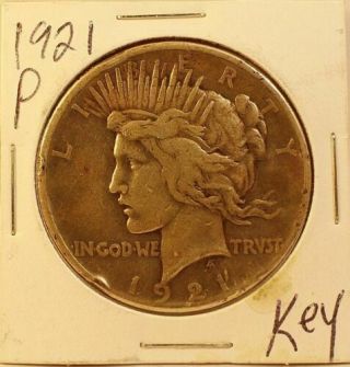 1921 Peace Dollar 90 Silver $1 Key Date | Rim Bumps On $ale | Ef Xf Extra Fine