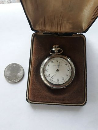 Vintage Seth Thomas Pocket Watch W/ Sterling Silver Case; 7 Jewels
