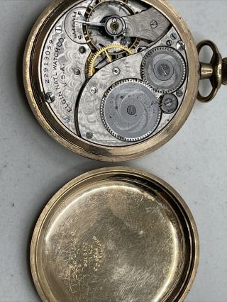 Elgin Vintage Pocket Watch,  12s,  7 Jewels,  Grade 303,  RUNNING 2