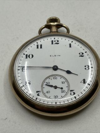 Elgin Vintage Pocket Watch,  12s,  7 Jewels,  Grade 303,  RUNNING 3