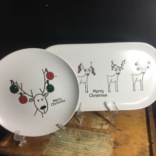 Cordon Bleu Rudy Christmas Reindeer Dessert Plate Or Platter By Piece