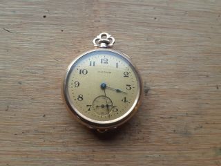 Waltham 3/0s 7 Jewel Pocket Watch,  Philadelphia Gold Filled Case