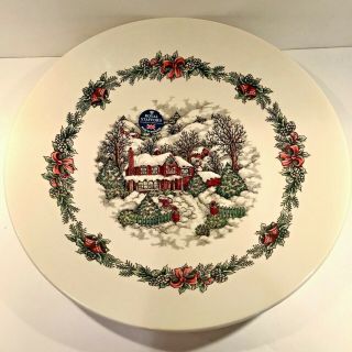 Royal Stafford Christmas Snow Village Porcelain 13 1/2” Large Serving Bowl