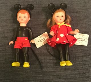 Disney 2004 Mcdonalds Madame Alexander Mickey And Minnie Mouse Dolls