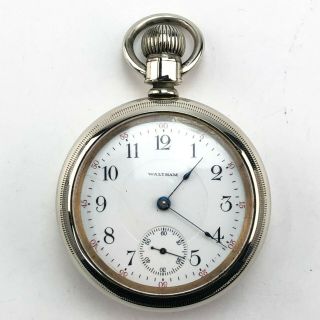 Vintage Waltham Grade 825 Model 1883 Size 18 17j Pocket Watch