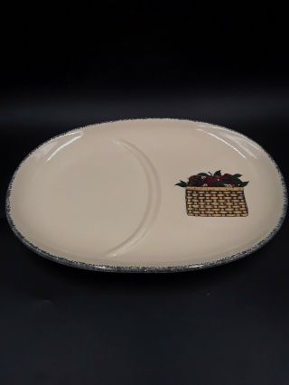 Set of 2 HOME & GARDEN PARTY APPLE SNACK TRAY 2005 2