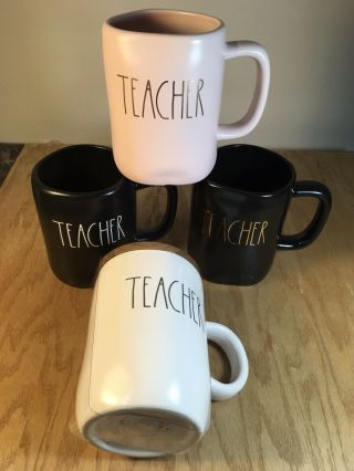 Rae Dunn Teacher Coffee Mug Set Of 4 Variety