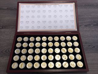 Complete Set Of 50 Gold And Silver Highlighted U.  S.  Statehood Quarters