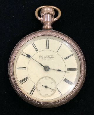 1894 Illinois Pocket Watch By Chas J Fuller Phoenix Ny Grade 101 1/2 15j Gf M19