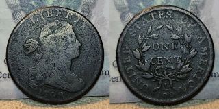 1798 Draped Bust Large Cent 1c Great Details