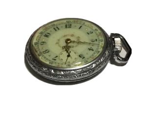 16b - Vintage Aww Co Waltham Pocket Watch Size 12 Illinois Case Runs