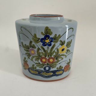 Galvani Garofano Or Cantagalli Signed,  Hand Painted Faience Vase.  Made In Italy