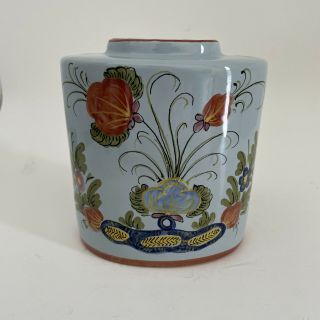Galvani Garofano or Cantagalli Signed,  Hand Painted Faience Vase.  Made in Italy 2