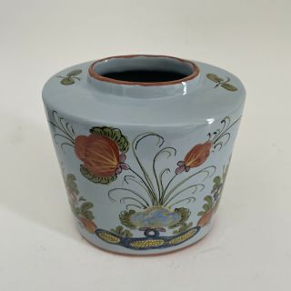 Galvani Garofano or Cantagalli Signed,  Hand Painted Faience Vase.  Made in Italy 3