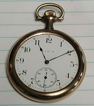 Old Vintage Elgin Pocket Watch 7j 12s 04/12/1914 I Philadelphia Case Twenty Year
